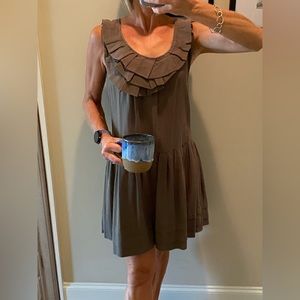 Artsy Cotton Gauze Dress in Mushroom